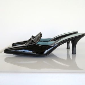 SOLD Cole Haan Patent Pumps Pointy Toe Kitten Heel